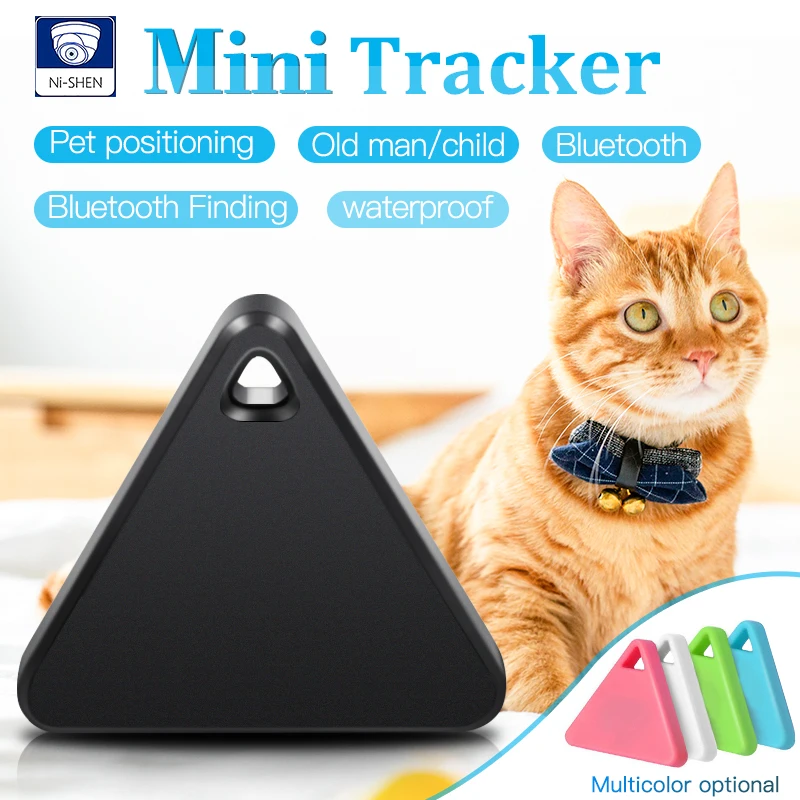 

Pet Smart Mini GPS Tracker Locator Anti-lost Waterproof Bluetooth-compatible Triangular Kids Dog Cat Tracker Multiple Colors