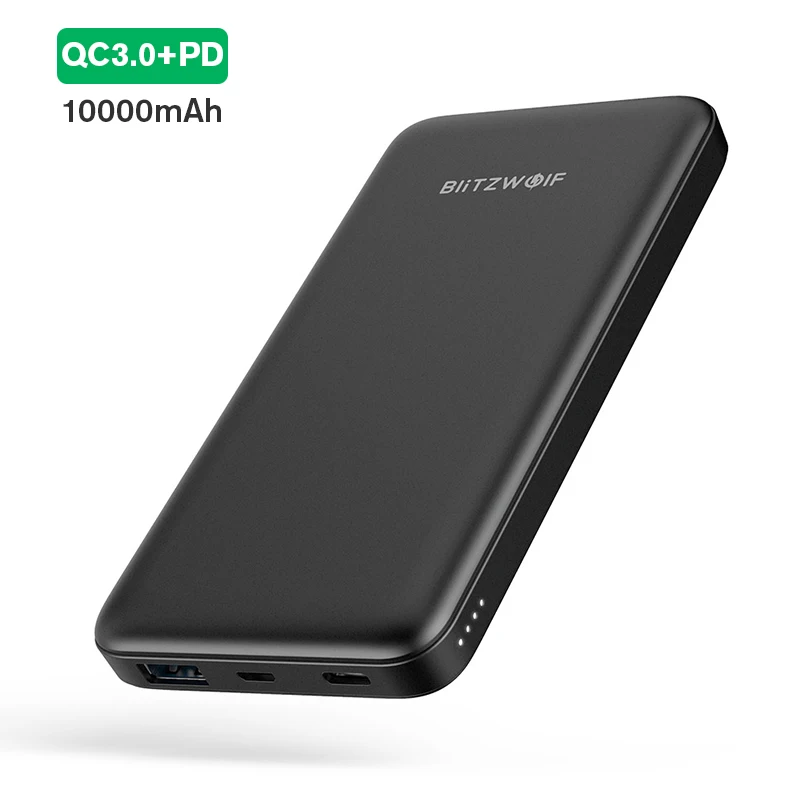 Power Bank BlitzWolf BW-P9 power Bank 10000mA 18 Вт QC3.0 порты type-C зарядное устройство Внешний аккумулятор быстрая зарядка для iPhone 11 Xiaomi - Цвет: Power Bank