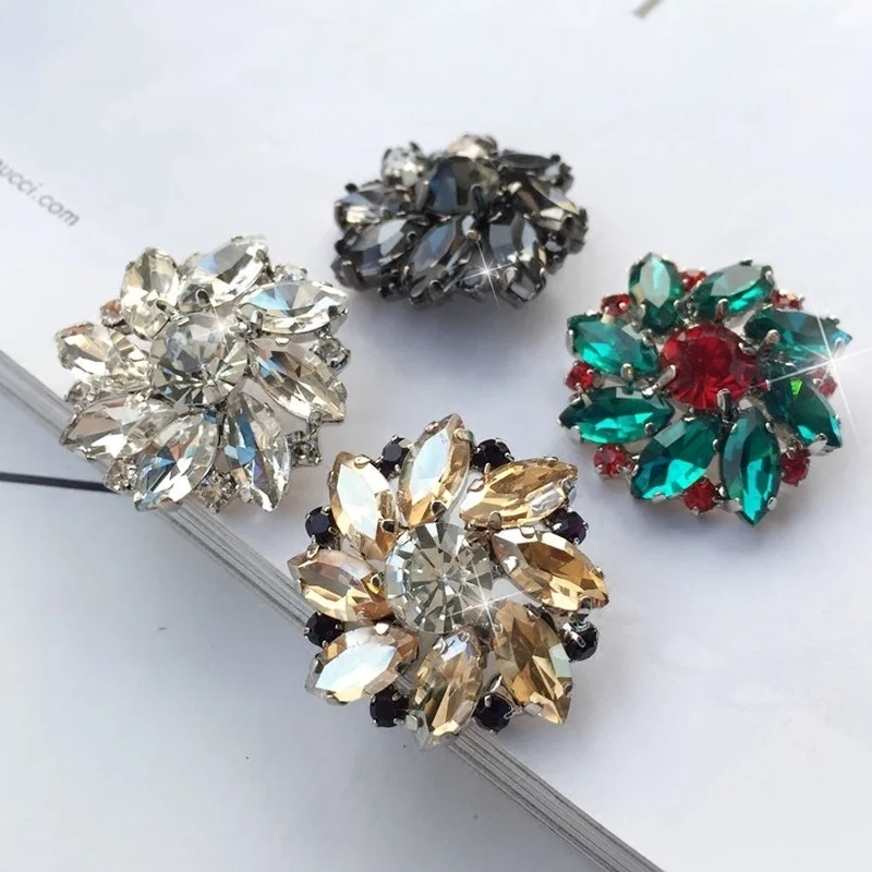 Акриловые стразы Кристальные пуговицы Цветочная пуговица сделай сам пальто