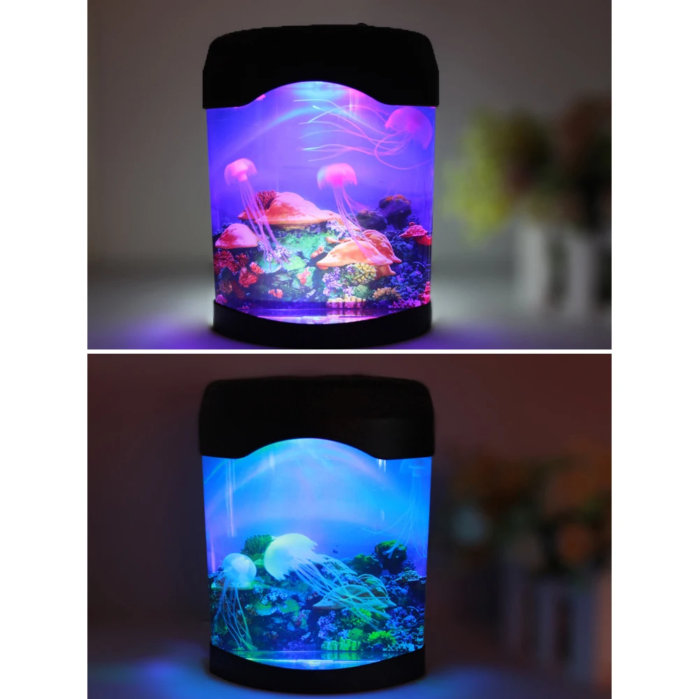 Светодиодный фантазия медузы лампа USB Мощность/Батарея Мощность ed Цвет изменение