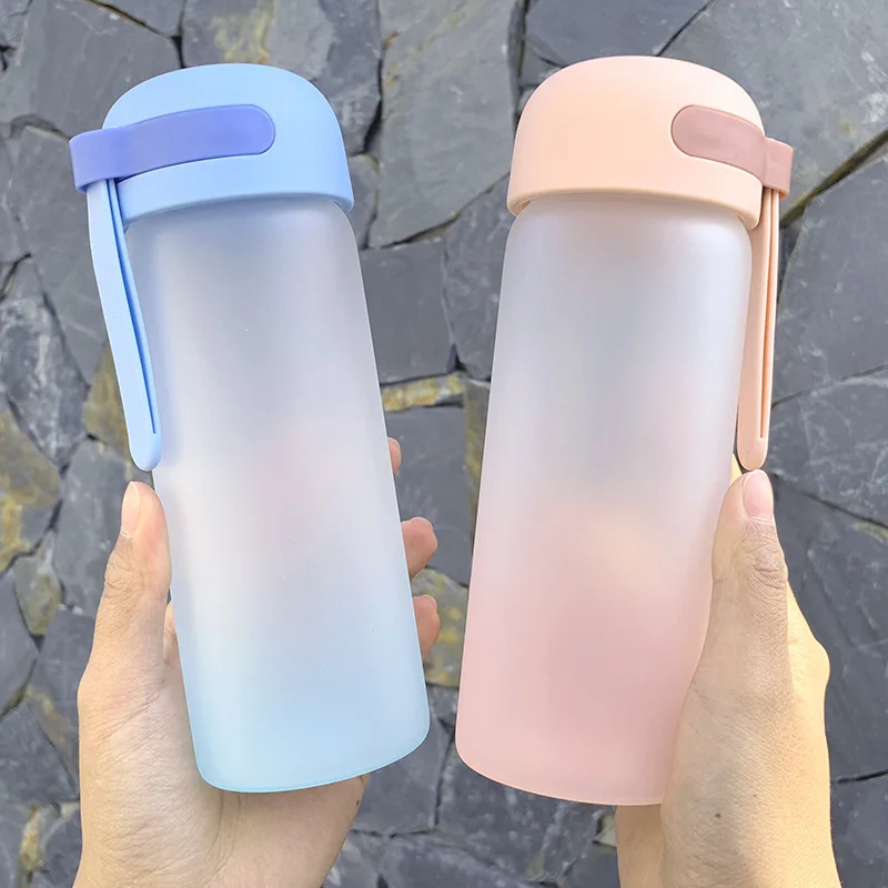 Корейская Матовая бутылка для воды с градиентом Ins 420 мл большая емкость