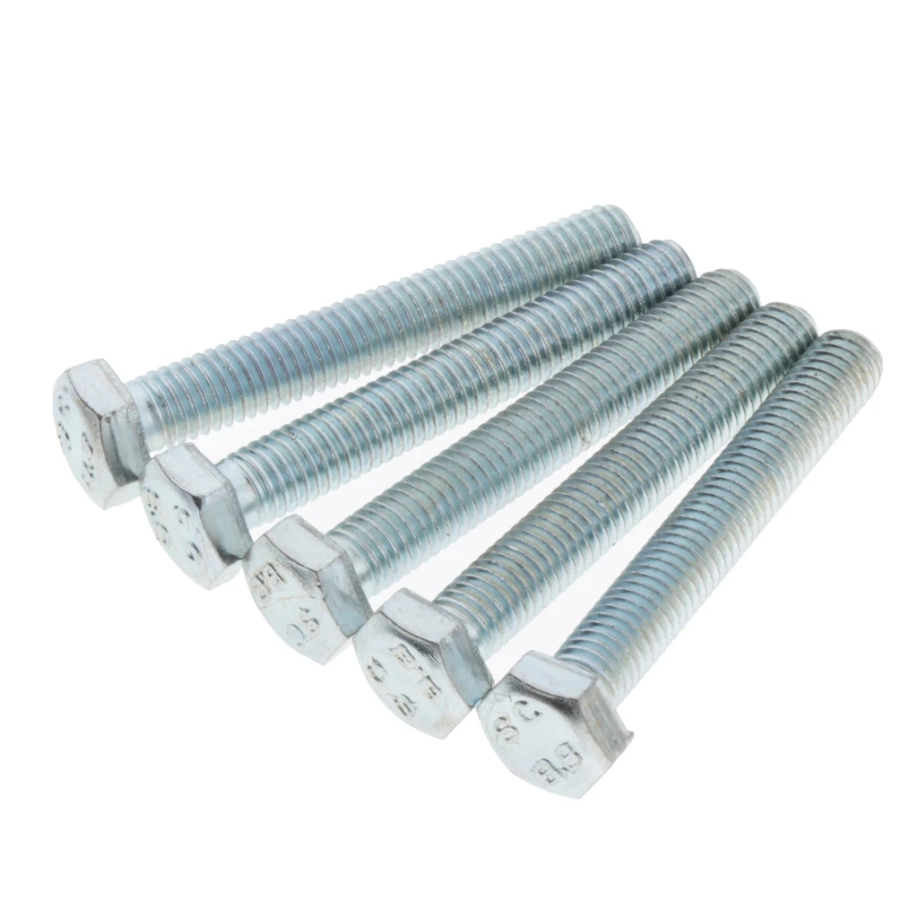 

5pcs M8 Hexagon Head Fully Threaded Set Screws Stainless Steel Bolts