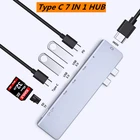 Мульти Hub адаптер Тип C на HDMI-совместимость с USB удлинитель для головок USB3.0 SDTF PD для MacBook Pro Тип C usb-хаб Thunderbolt 3 конвертер