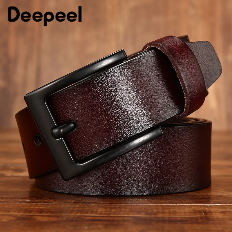 Deepeel 1 шт. 3.8X105-125 см из натуральной кожи Для мужчин Ремни дикий второй Слои