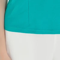 VOA Silk 33mm Double-sided Green Color Knitted V-neck Short Sleeve Slim Slimming T-shirt B1683 Tshirt Harajuku Befree
