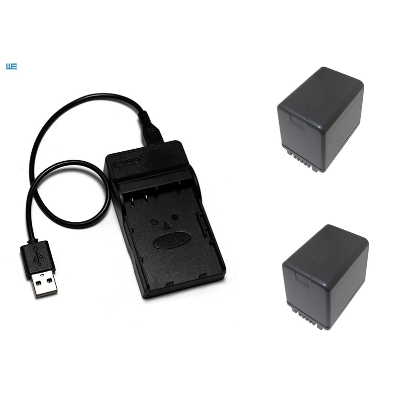 Аккумулятор VBT380 VBT190 + USB зарядное устройство для Panasonic панасоник с зарядным