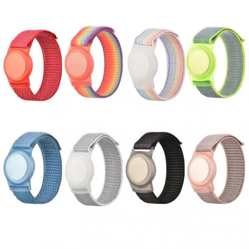 

Case For Apple AirTags Nylon Protective Sleeve Strap Anti-Scratch Bracelet Protective Cover For AirTag Children Watch Strap