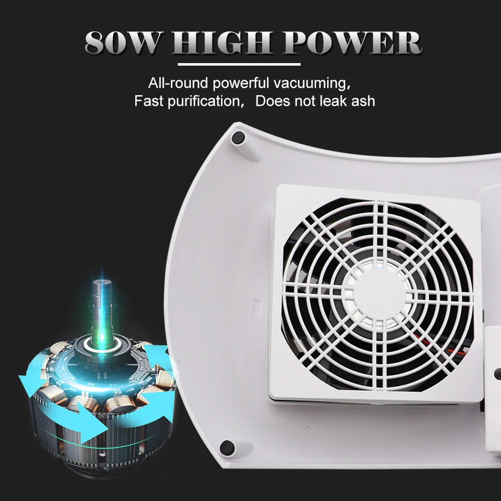 80 Вт сильный коллектор для всасывания пыли с ногтей пылесос вентилятором
