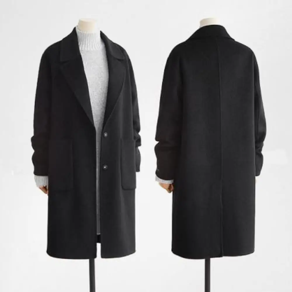 5XL Женская Зимняя шерстяная одежда пальто дизайн рубашка с отложным воротником и