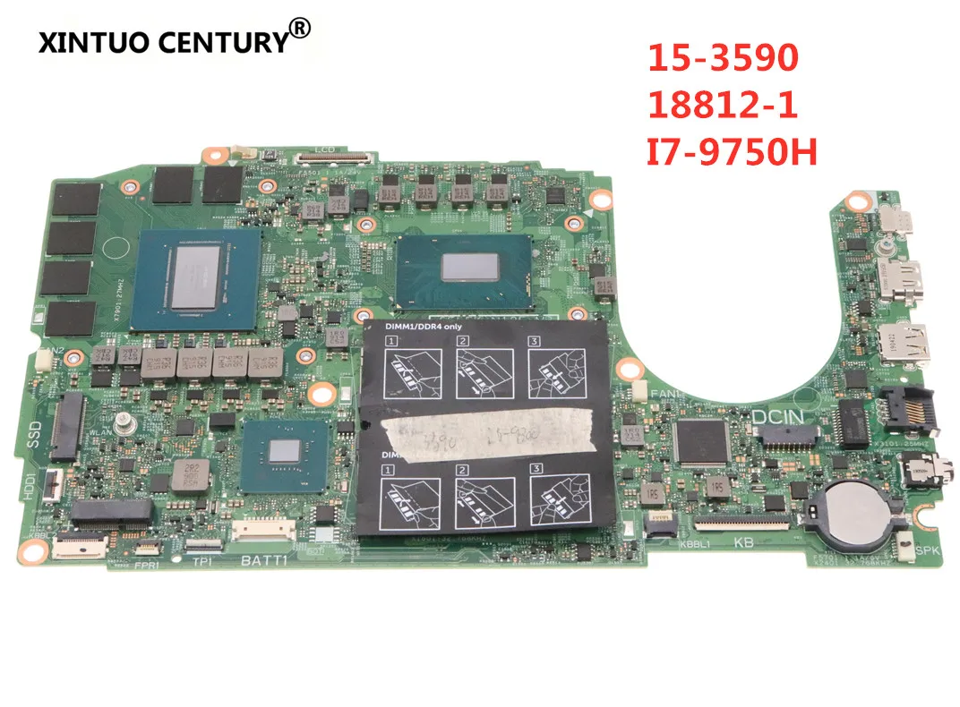 CN 01YV01 для Dell G3 3590 Материнская плата ноутбука 1YV01 18825 1 W/ N18P G0 MP A1 GTX1650 GPU I5 9300H