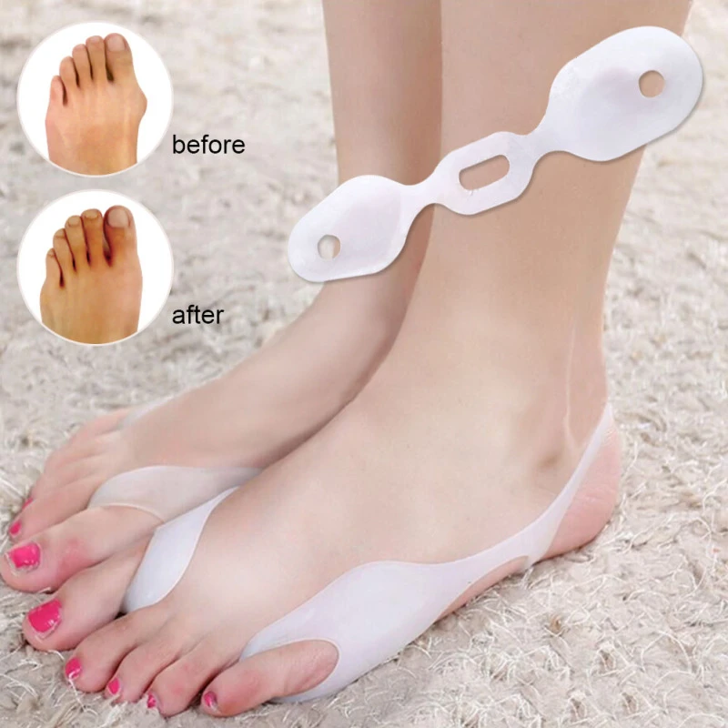 

1 Pair Silicone Gel Foot Separator Toe Massage Heigh Quality Hot Sale Adjusting Thumb Hallux Valgus Corrector Foot Care Tool