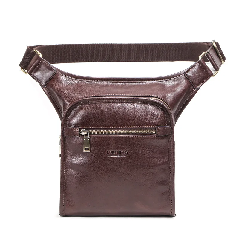 Поясная Сумка из натуральной кожи для мужчин многофункциональный дорожный