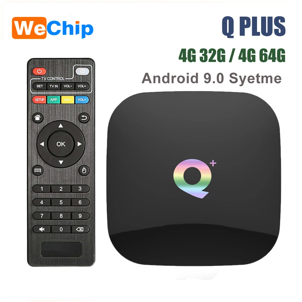 Smart Android 9 0 ТВ коробка Q плюс 4 Гб 64 Allwinner H6 оперативной памяти 32 встроенной 1080P H.265 к HD