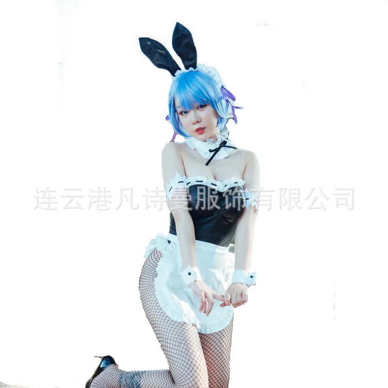 

Orz -I Lingerie Uniform Set Bunny Cosplay Maid Dresses for Women Body Suits Cos Ram Nylon