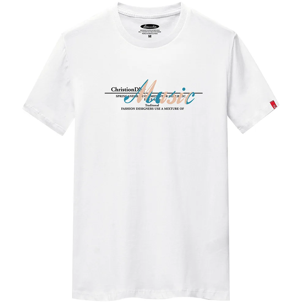 Мужская летняя футболка с круглым вырезом свободная большого размера 5xl