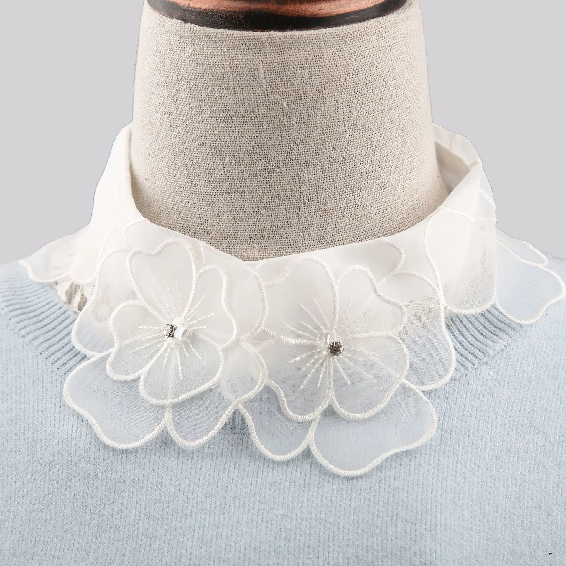 

New Women Shirt White False Collars Blouse Tops Decor Woman Removable Detachable Collar Faux Col Lady Dress Nep Kraagie