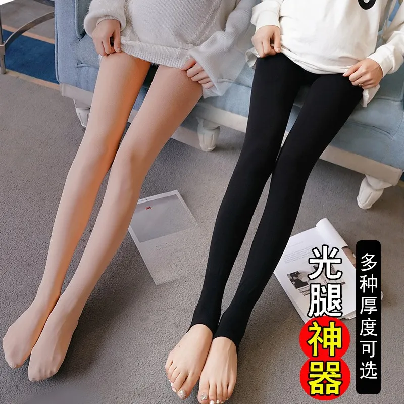 Medias de mujer embarazada para Primavera, oto&ntilde;o e invierno, peleles, calcetines gruesos para levantar el vientre, ropa de mujer embarazada, artefacto de piernas desnudas-1