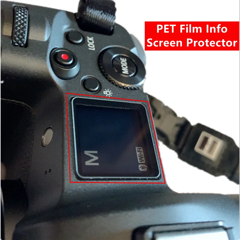 Self-adhesive EOSR Tempered Glass Main LCD + Top Info Shoulder Screen Protector Cover Guard for Canon EOS R Mirrorless Camera |