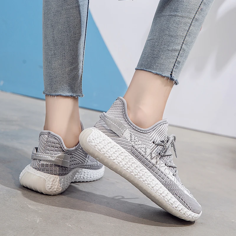 Кроссовки KATELVADI женские дышащие повседневная обувь на плоской подошве сетчатые