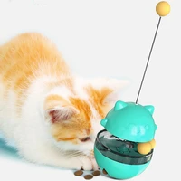 cat entertainment toys adjustable snack cat food container fun tumbler funny cat stick pets slow food