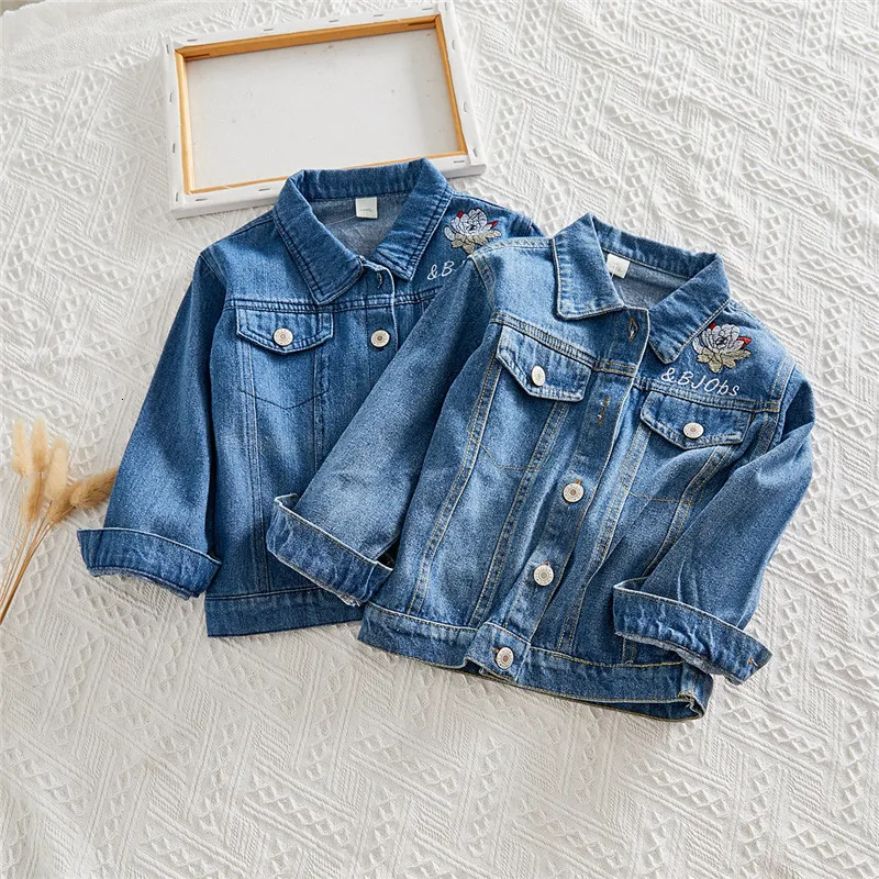 

Girl Jackets Autumn High Quality Denim Jacket For Girls Toddler Kids Clothing 4 5 6 7 8 9 Years Girls Outerwear Children Tops