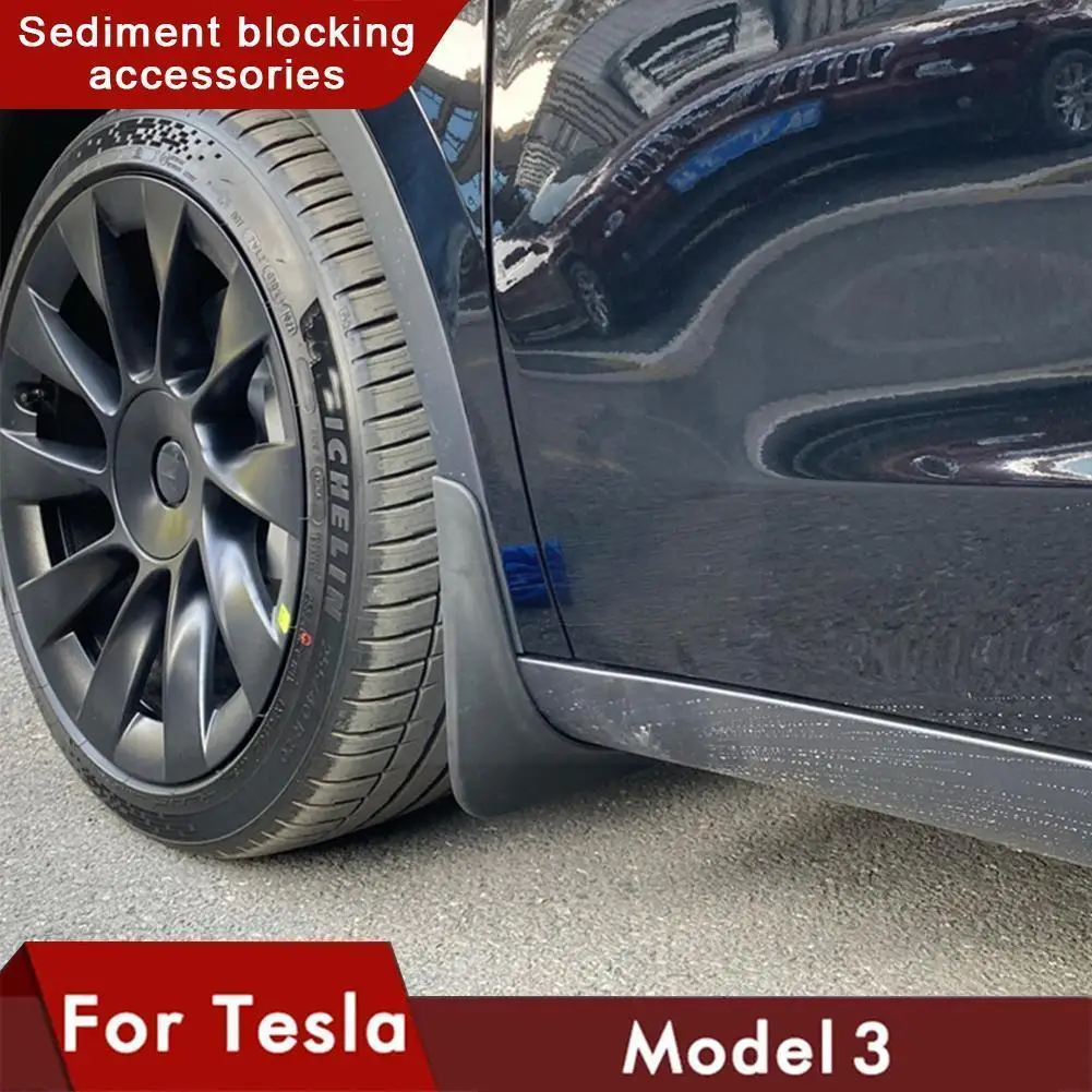 

Car front and rear door mudguards Suitable for Tesla perforation model3 entry modelY and without mudguards guard mud and V2E9