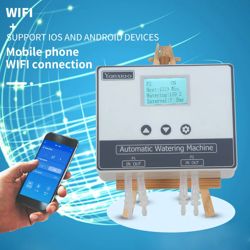 Новая садовая автоматическая система капельного орошения полива с Wi Fi и двойным