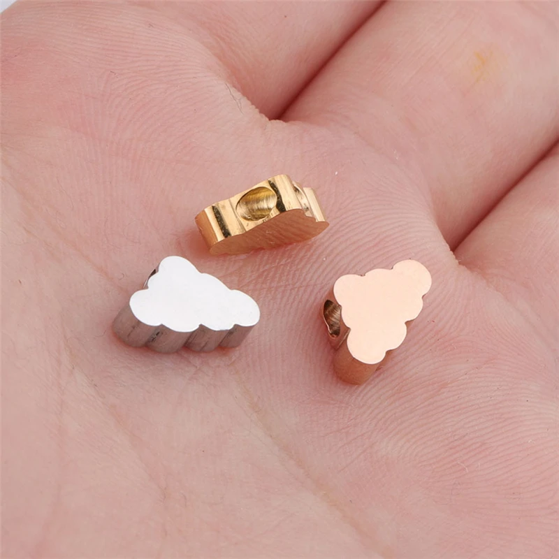

5Pcs/lot Small Cloud Charm Stainless Steel Mirror Polished Cloud Shape Charm For Jewelry Making Accessories