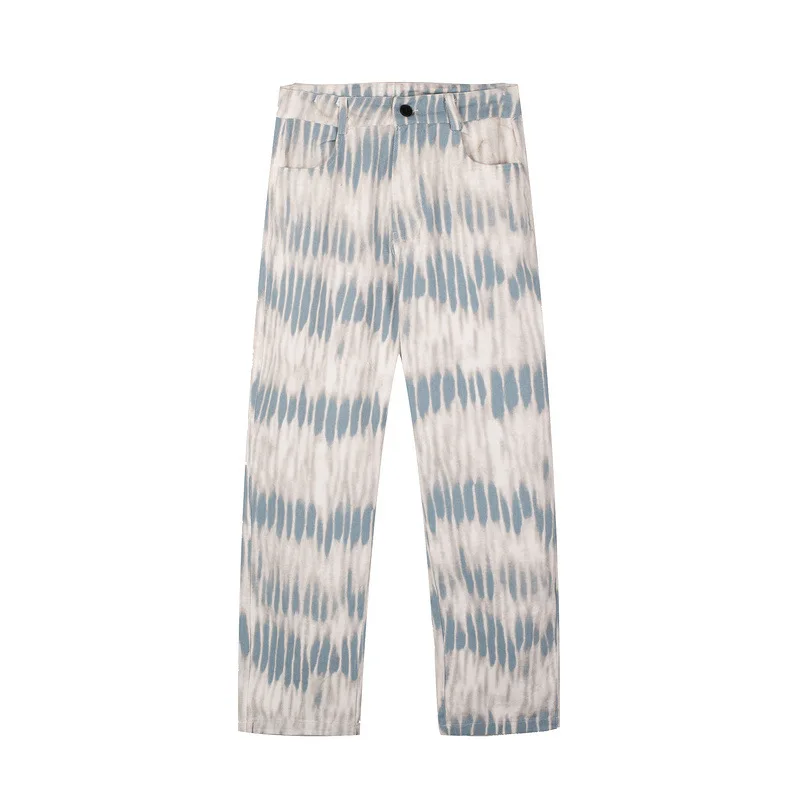 

Tie dyed trousers japanese streetwear pants hip hop cargo pants harajuku fashion stripe baggy pants mens clothing 071
