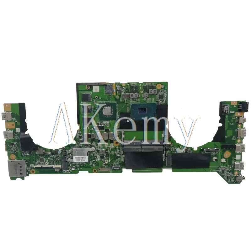 Verkauf GL703VM DA0BKNMBAB0 Mainboard Für For Asus GL703VM Laptop Motherboard System Board W/ I7-7700HQ CPU N17E-G1-A1 GTX1060-6G GPU
