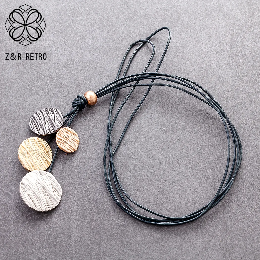 Винтажное ювелирное изделие длинное ожерелье для женщин подвески и ожерелья