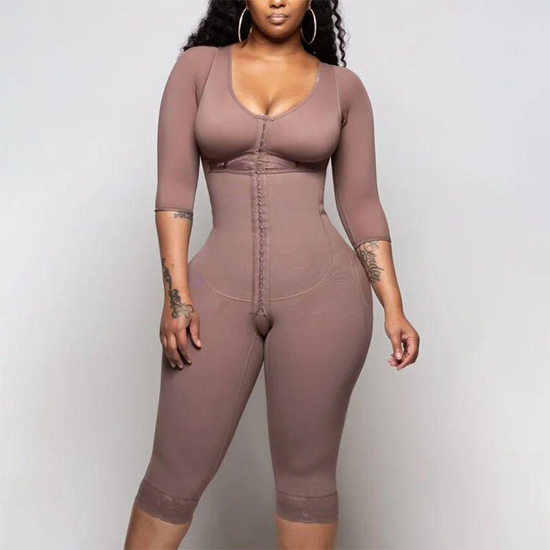 

Women'S Shapewear Waist Trainer Tummy Control Breast Support Bodysuit Corset Postpartum Repair Corset Long Sleeve Post Surgery