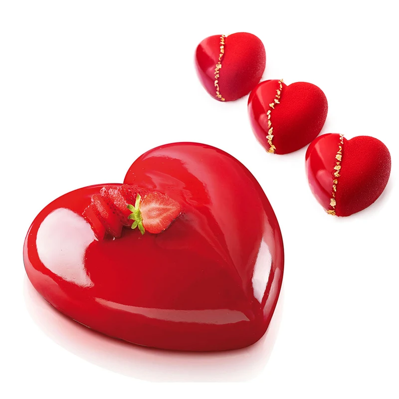 Форма для торта в форме сердца силиконовая форма мусса шоколада выпечки