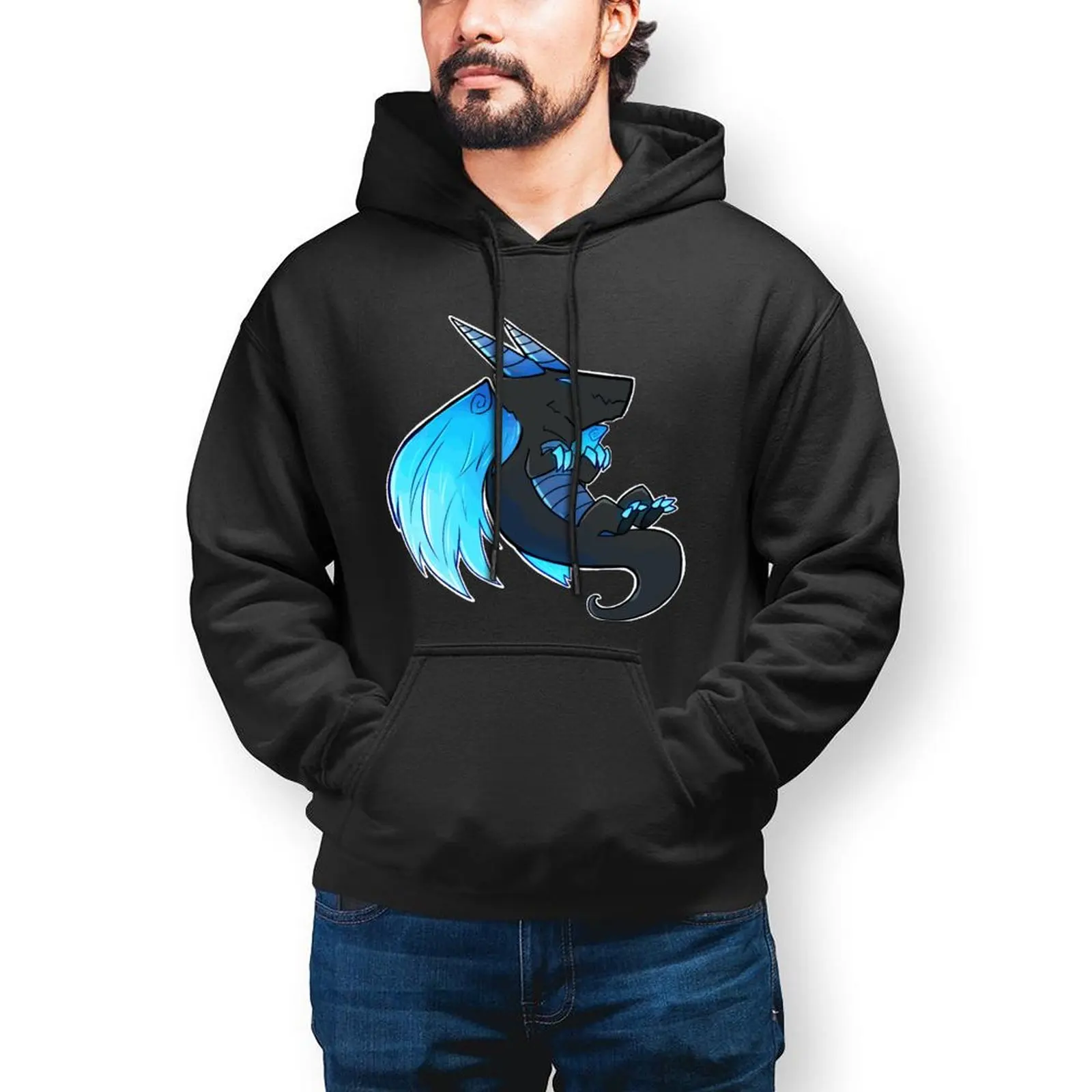 

Dragon Hoodie Cool Long Sleeve Cotton Hoodies Men Autumn Streetwear Pullover Hoodie X