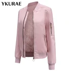 Куртка женская демисезонная, повседневная бейсбольная форма, тонкая хлопковая одежда, модная уличная одежда в стиле панк, европейские размеры FL320