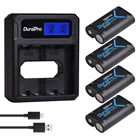 Набор аккумуляторов, 4 шт., зарядное устройство USB в комплекте, для беспроводных геймпадов Xbox One, Xbox One S, Xbox One X, Xbox One Elite