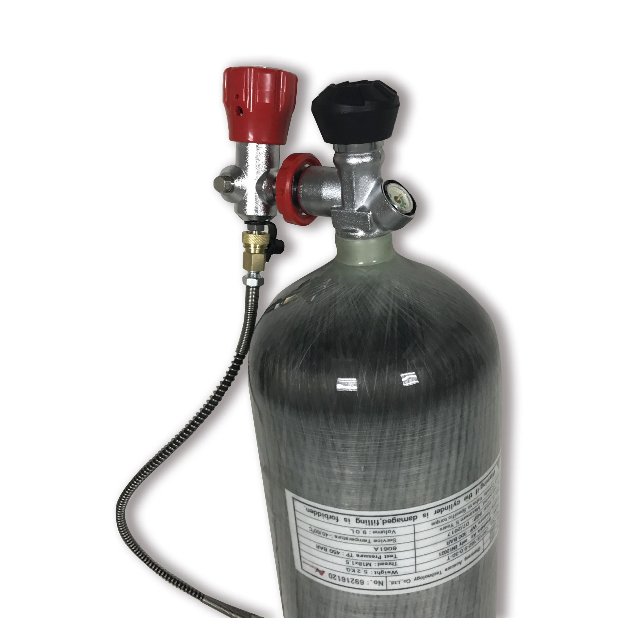 AC109301 9L Paintball Tank PCP Valve Carbon Compressed Air Gun Hunting & Diving Cylinder PCP Filling Station Underwater Gun