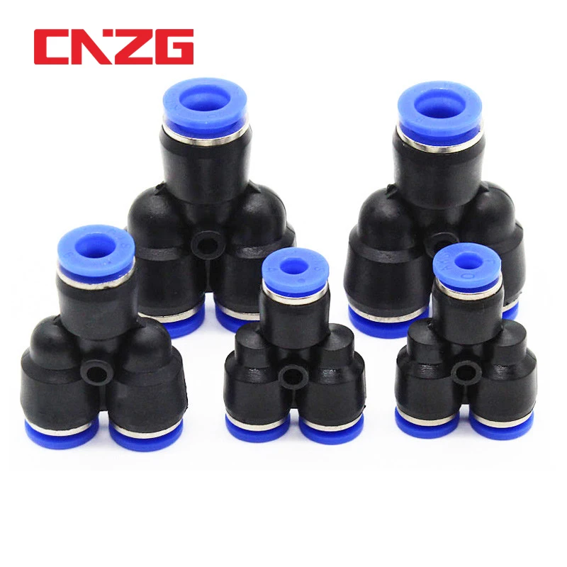 100pcs 50pcs /pack lots PY Pneumatic Fittings Air Fitting Y Type 3-way For 4mm 6mm 8mm 10mm 12mm Tube Quick Push In Connectors |