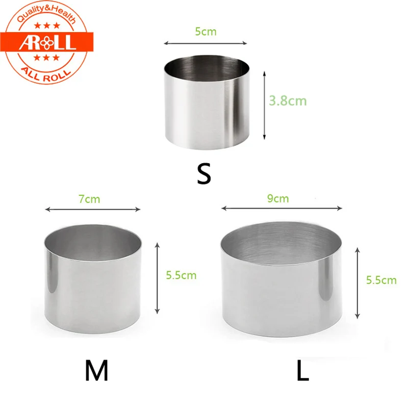 Новая маленькая круглая мини форма для торта и мусса выпечки из нержавеющей