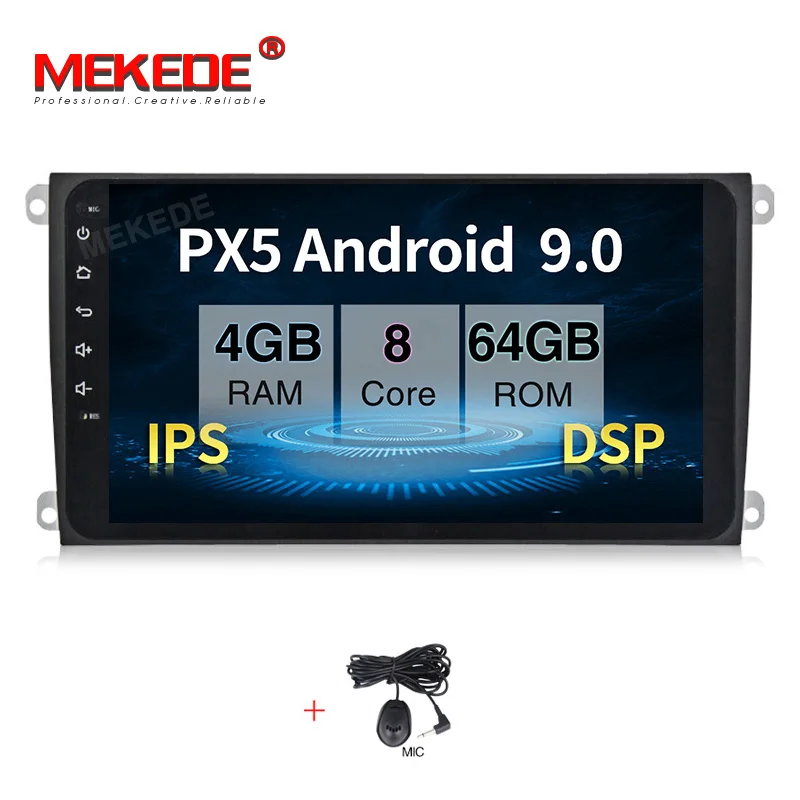 64G model MEKEDE Android 9,0 ips DSP 9 ''сенсорный экран автомобильный мультимедийный плеер для Porsche Cayenne 2003-2010 Автомобильный gps навигатор DAB OBD - Цвет: 64G model
