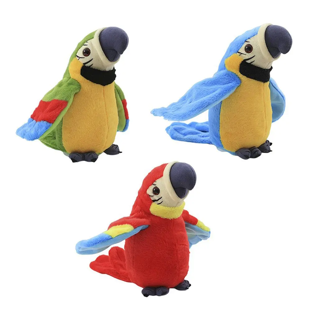 S Cute Speaking And Recording Repeats Waving Wings Electric Bird Stuffed Plush Toy Kids Toy