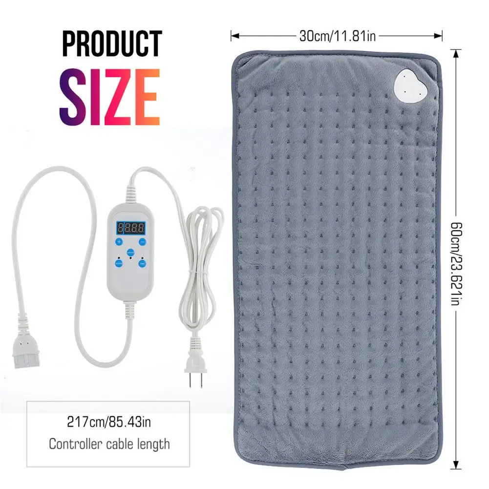 Электрическое одеяло с подогревом 9 уровней двойное тепловое регулируемое