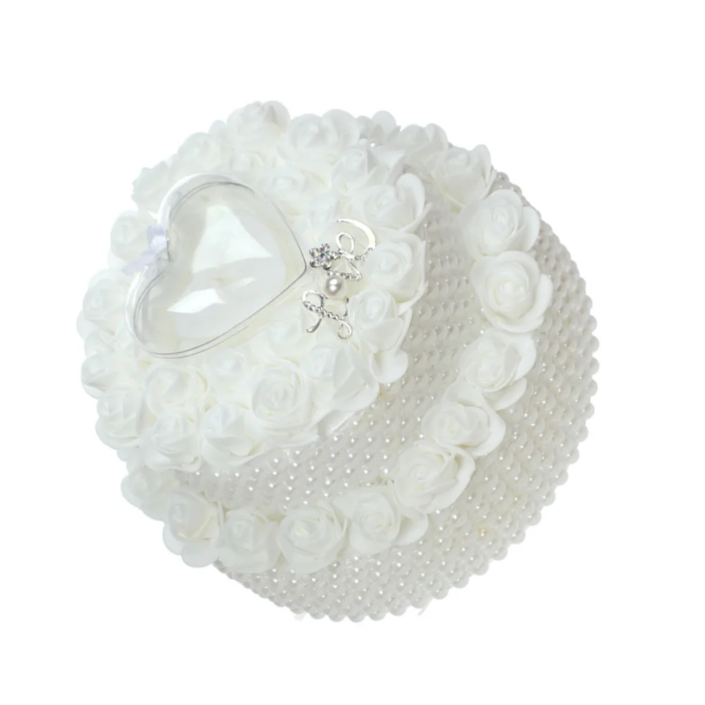 

1pc Simulation Rose Ring Box Simulation Rose Ring Setting Wedding Ring Holder