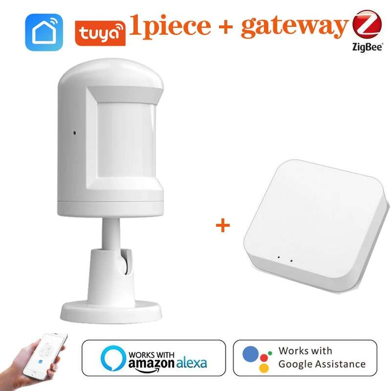 

Tuya WiFi Human Body Sensor Wireless Smart Body Movement PIR Motion Sensor Zigbee Use With Gateway Tuya Smart Life App