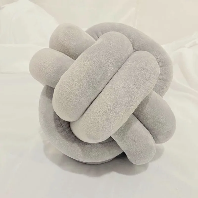 Скандинавская Подушка с узлом подушка на спинку дивана однотонная мягкая