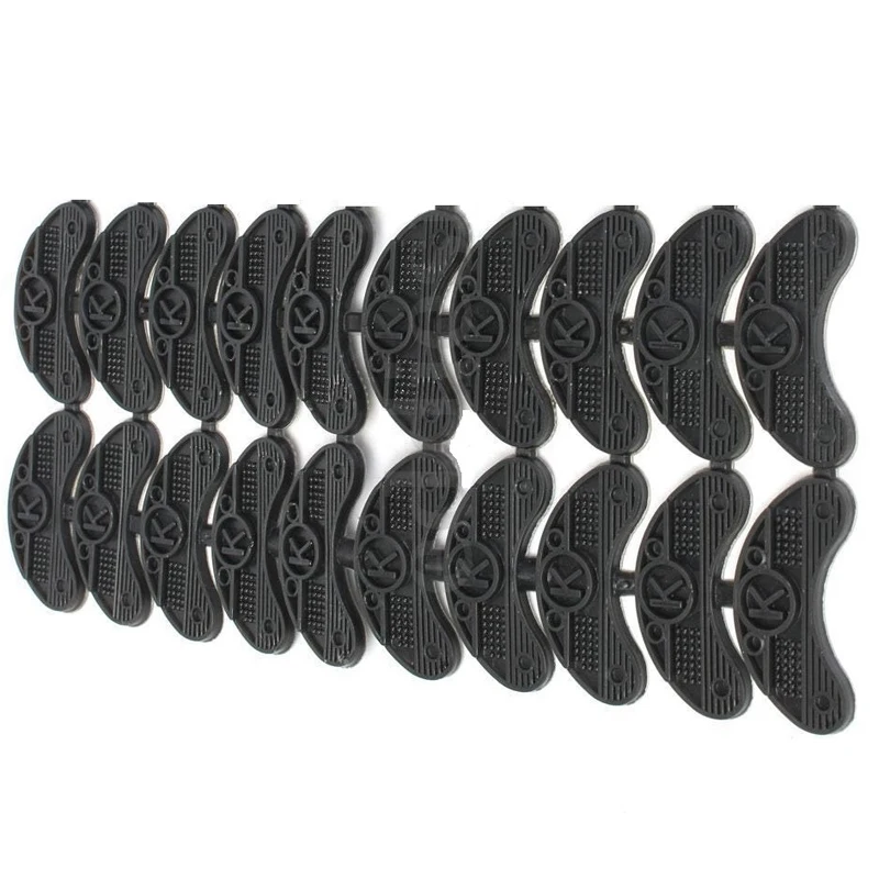 10 Pairs New And High Quality Black Rubber Sole Replacement Heel Savers Toe Plates Tap DIY Glue On Shoes Pad