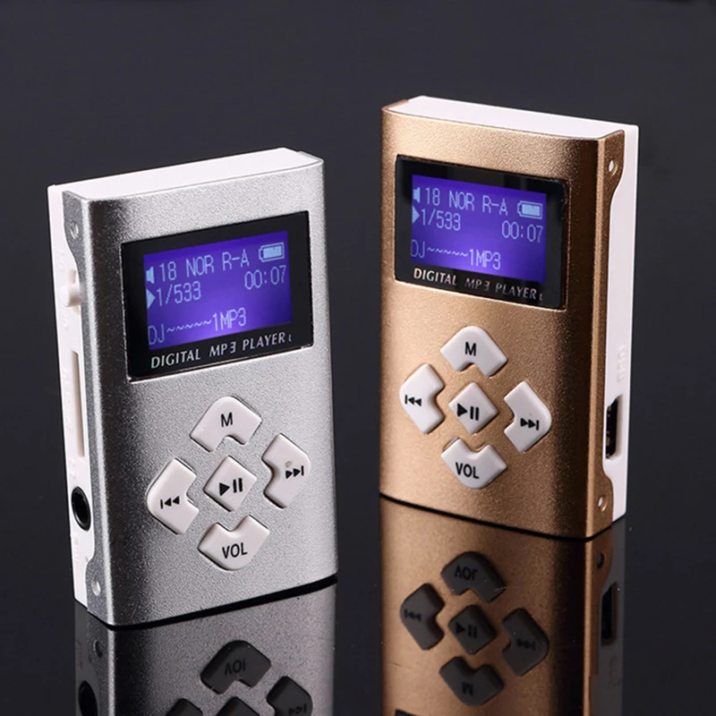 

MP3 Music Player Mini Usb Clip Portable Lcd-scherm Ondersteuning 32Gb Micro Sd Tf Card Slot Digitale Mp3 Muziekspeler