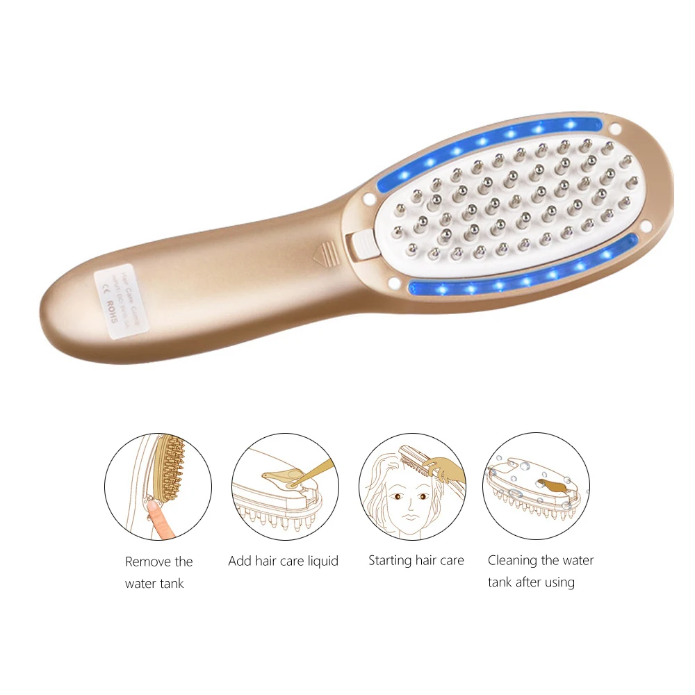 Электрический вибрирующий массажер для головы расческа роста волос против