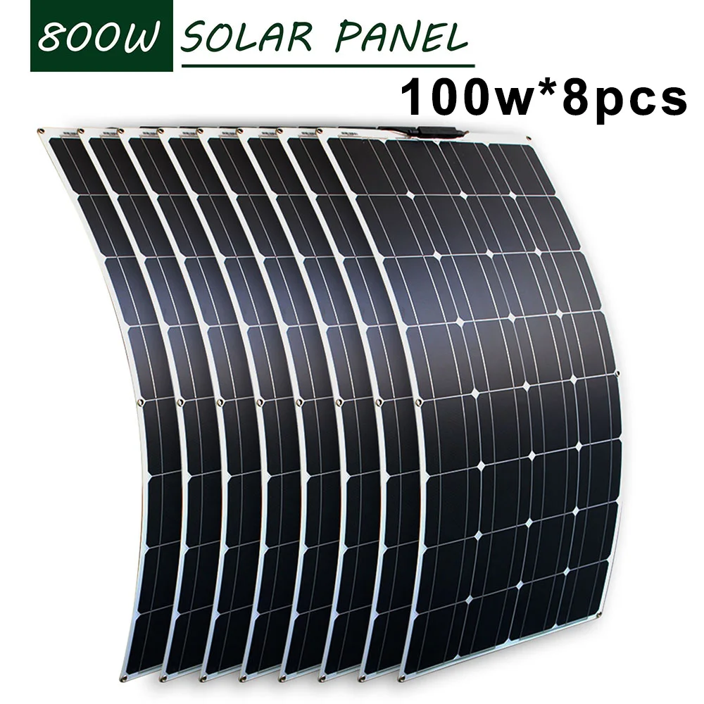 Гибкая солнечная панель 200 Вт 400 600 2 шт. 4 6 12 В гибкая батарея солнечные панели для