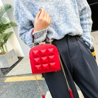 csmei 2021 luxury female travel crossbody bag metal square chain shoulder bag lady pu leather handbags for women